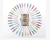 36 Colour Gel Pen Set! The Best Assorted Colors Including Glitter, Neon, Metallic and Classic. Perfectly Smooth Ink Flow Acid Free Fast Drying.