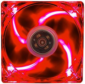 Feicuan 90mm Fluid Dynamic Bearing LED Silent Cooling Fan for Computer Case CPU Coolers (Red,Pack of 2)