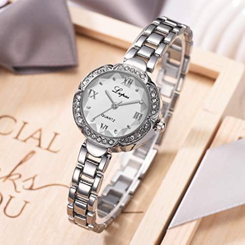 iPOGP Women Watchs Diamond Dial Bracelet Watch Crystal Strap Watchs Analog Wrist Quartz Luxury Watch - //medicalbooks.filipinodoctors.org