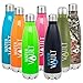WaterVault Insulated Water Bottle - Stainless Steel Vacuum Thermos Bottles - Cold 24 Hours, Hot 12 Hours - Double Wall Copper Plated