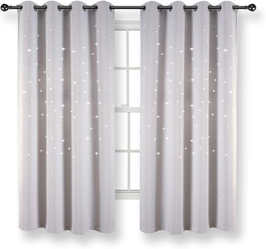 Amazon Com Kotile Room Darkening Curtains Laser Cutting Hollow