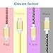 Micro USB Charger(6ft), 4 Pack Magic-T High Charging Speed USB 2.0 A Male to Micro Nylon Braided Cords with Aluminum Connectors for Andriod,Samsung and More(Red,Yellow,Purple,Black)