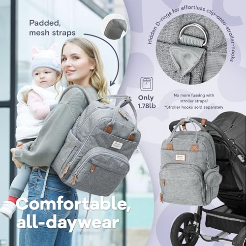 Diaper Bag Backpack RUVALINO Large Multifunction Travel Back Pack Maternity Baby Nappy Changing Bags