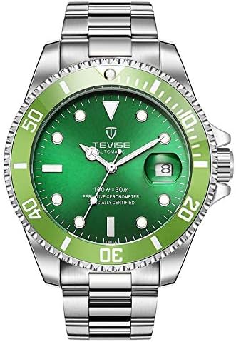 TEVISE T801 Watch for Men, Automatic Mechanical Watch Fashion Waterproof Luminous Steel Band Male Sport Watch for Boys