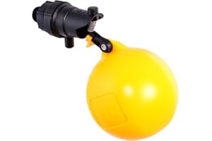 JOBE VALVES Rojo Float Valve, 3/4", Black/Yellow