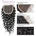 Younsolo Brazilian Water Wave Bundles with Closure (8 10 12+8) 100% Virgin Human hair 3 Bundles With Closure Free Part Unprocessed Wet and Wavy Curly Wave Water Human Hair Extensions Natural Color