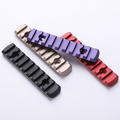 TuFok Low Profile Keymod Rail Section Aluminum (9-Slot RED)