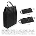 Bagail Set of 4 Lightweight Waterproof Nylon Storage Traveling Tote Shoe Bags Black 18x10.6