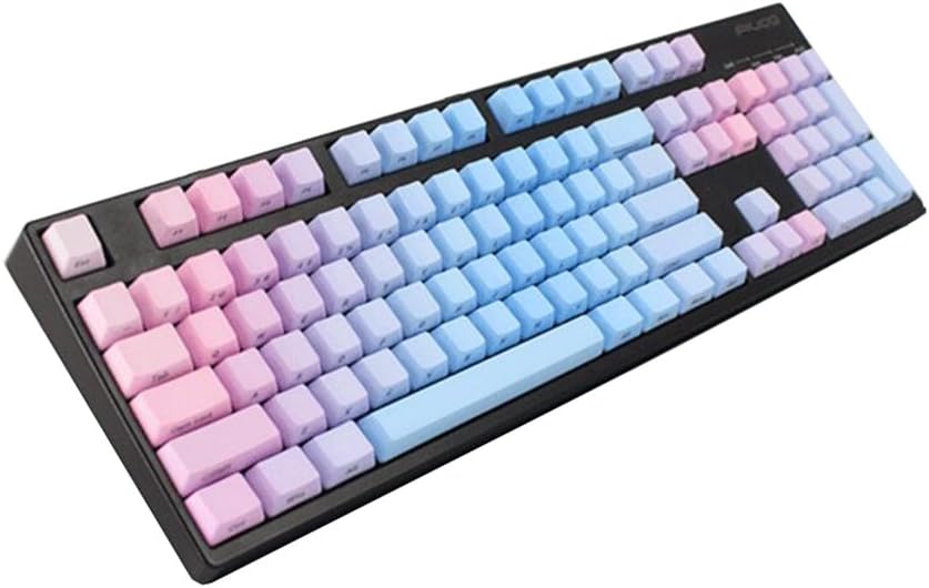NPKC Sunset Blue Gradient Keycaps Thick PBT LaserEtched Cherry Profile