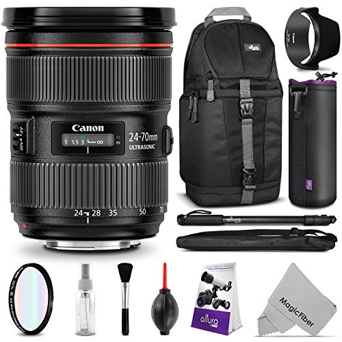 Canon-EF-24-70mm-f28L-II-USM-Standard-Zoom-Lens-w-Advanced-Photo-and-Travel-Bundle-Includes-Altura-Photo-Sling-Backpack-Monopod-UV-Protector-Camera-Cleaning-Set