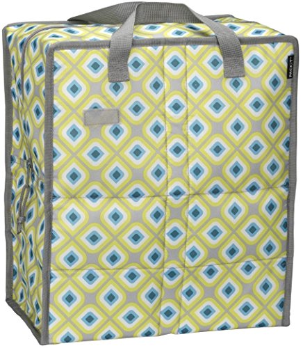 PackIt Freezable Grocery Shopping Bag with Zip Closure, Geometric