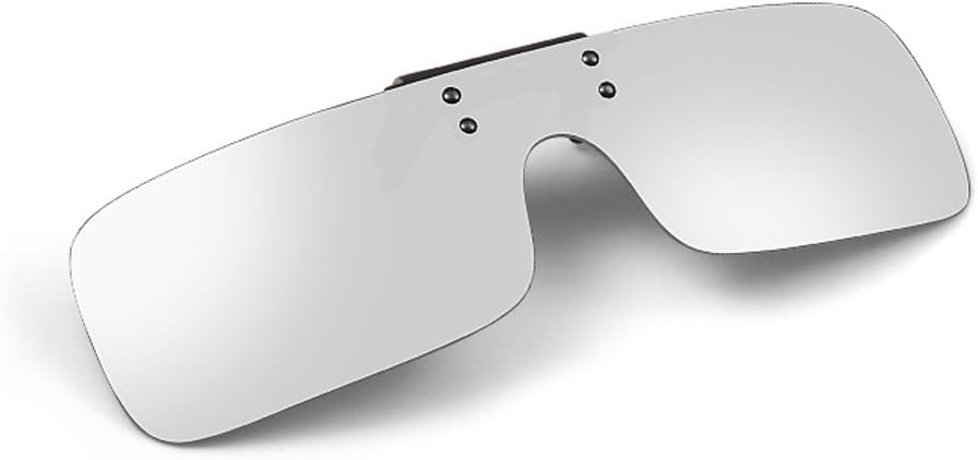 Tacloft Unisex Rectangle 57mm Polarized Clip on Sunglasses CLIPON2015 Perfect for Driving