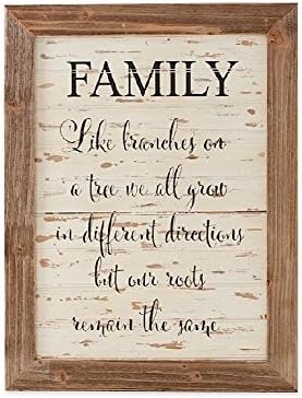 Amazon Com K K Interiors Barn Board Framed Family Wall Sign