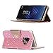 ProCase Galaxy S9 Wallet Case, Flip Kickstand Case with Card Holders Mirror Wristlet, Folding Stand Protective Book Case Cover for 5.8 Inch Galaxy S9 (2018 Release) -Glitterpink
