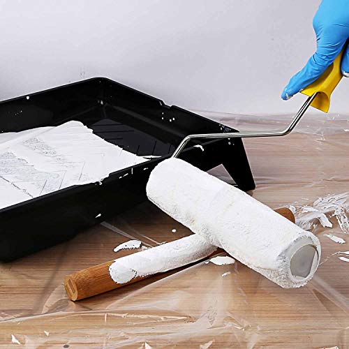 Wadason Drop Cloths for Painting Plastic Drop Cloth 9x12 Painters Drop Cloth Plastic Sheeting Tarp Drop Cloth Waterproof 1 Pack