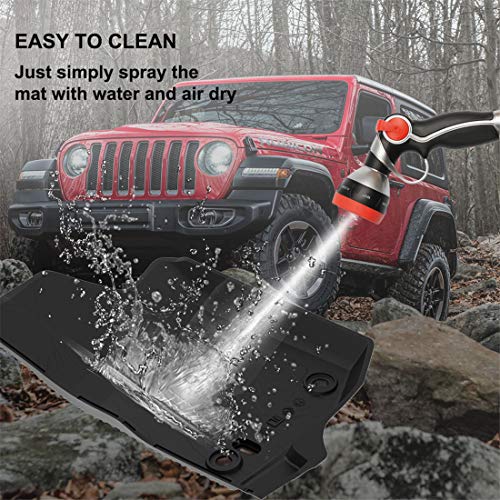 KIWI MASTER Floor Mats Liners Compatible for 2018 2019 Wrangler JL Accessories New Body Jeep 4-Door OEM Floor Liners TPE All Weather Protector Slush Mat Front and Rear Row Black