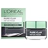 L'Oreal Paris Pure Clay Black Charcoal Detox Face Mask, Deep Cleansing Skin Care for All Skin Types 50 ml