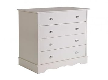 Fads Homestyle Elsie Kids Chest Drawers Ivory 4 Drawers Crystal