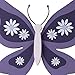 NoJo Beautiful Butterfly 3 Piece Wooden Butterflies Shaped Wall Decor, Purple/Aqua/Green