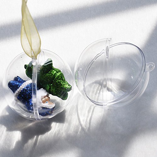 Joinwin Pack of 12 Clear DIY Fillable Plastic Ball Craft Ornaments 50 Mm JIW058 Pricepulse