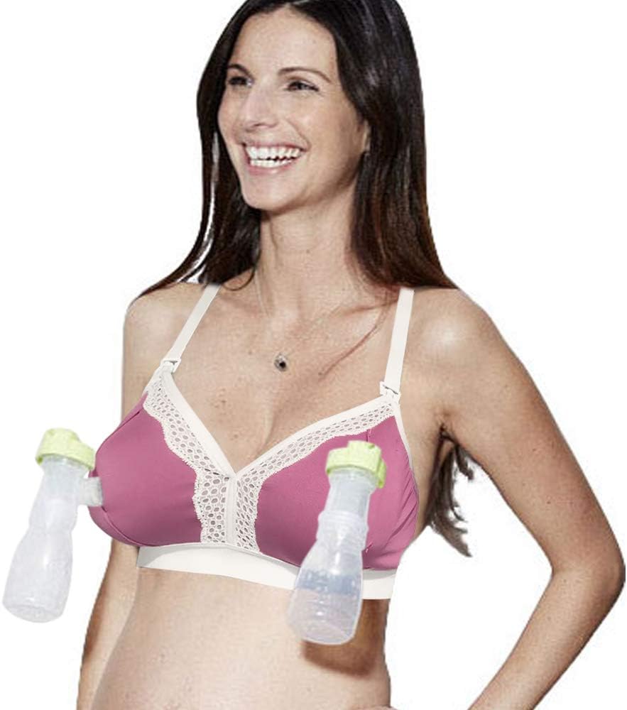 Rose Handsfree Pumping & Nursing Bra, Nurse, Pump or Both, Wireless, Fits All Pumps