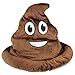 4E's Novelty Emoji Poop Pillow Party Favors for 12-12 Small Emoji Pillows (5 inch) and 1 Emoji Poop Plush hat and 1 Pack of 12 Emoji Stickers