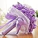 WensLTD_ Wedding Bouquet, Crystal Roses Bridesmaid Wedding Bouquet Bridal Artificial Silk Flowers (Purple)