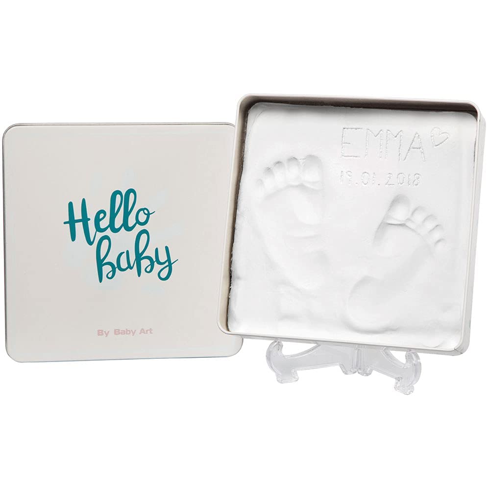 Baby Art Magic Box Handprint and Footprint Kit - Hand & Foot Clay Print Keepsake for Boys and Girls, Shower Gifts for Mum, New Baby Gift, Nursery Decor - Color Essentials