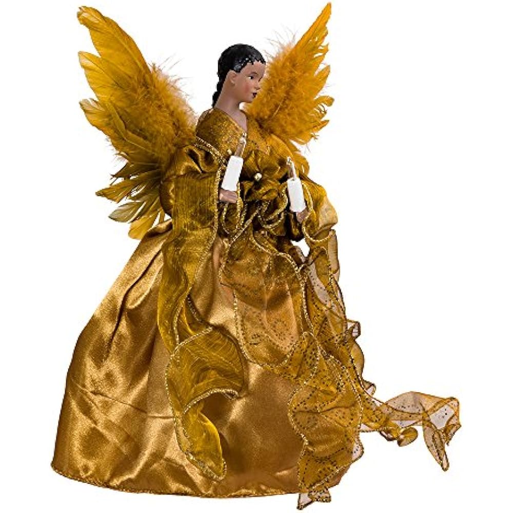 UL Tree Toppers 10Light African American Angel Christmas Treetop Figurine, Gold eBay