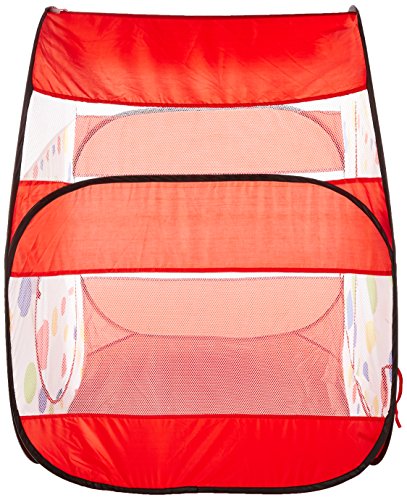Cute Red Polka Dot Twist Play Ball Tent House for Kids w/ Safety Meshing for Child Visibility & Tote Play Tent - Thumbnail 2