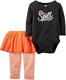 Carters Baby Girls 2-Piece Halloween Bodysuit & Tutu Pant Set Black