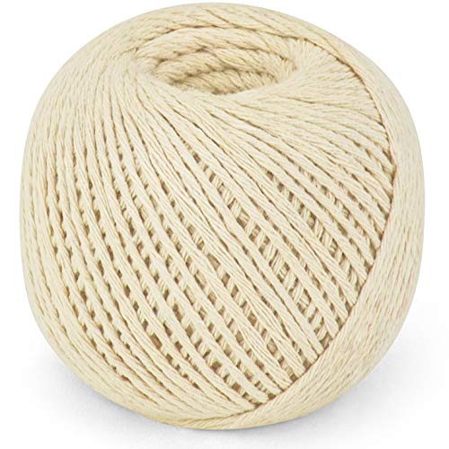 SteadMax Cooking Twine, 100% Natural Cotton Food Grade Baker's Twine, Durable Meat and Vegetable Tie, Easy Dispensing (1 Pack of 360 ft)