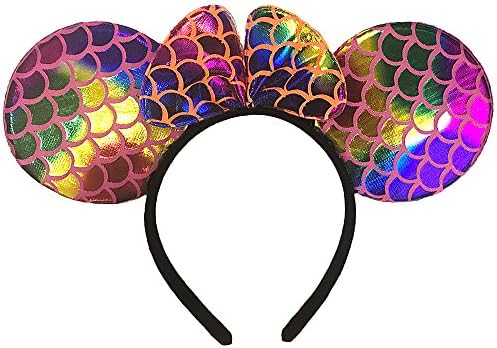 KEPATO Mermaid Ears Mermaid Headband Mermaid Theme Party Birthday Part Supply (Big Ears)