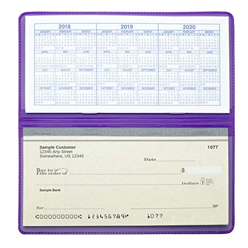 Purple Vinyl Checkbook Cover, Top Tear Personal Vinyl Checkbook Cover - //coolthings.us