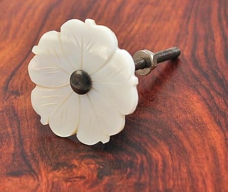 Pearl White Shell Nacre Cabinet Cupboard Drawer Knobs Pulls