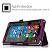 Fintie NuVision 8 Inch Tablet Case - Premium PU Leather Folio Cover with Stylus Holder for 2016 NuVision TM800W560L / 2017 NuVision TM800W610L / TM800P610L 8-Inch Windows Tablet, Purple