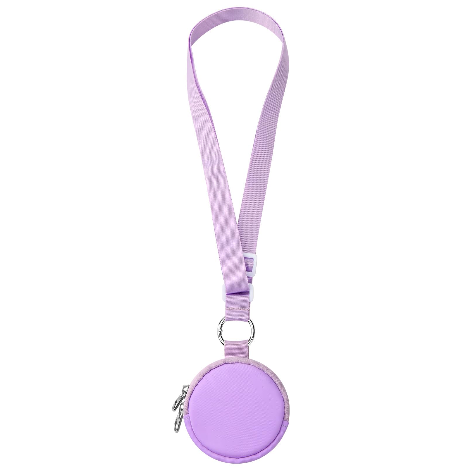 CaSZLUTION Carrying Case Compatible with GO Plus + 2023, Portable Protective Case with Key Ring and Neck Strap, Small Nylon Storage Cover for GO Plus Plus, Light Purple