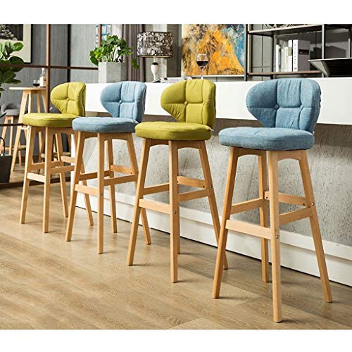 LCA Barhocker Barstuhl Barhocker Mit Rückenlehne Und Hölzernen Bein Frühstück Stuhl Geeignet Für Bar Küche Zu Hause… – Bild 5