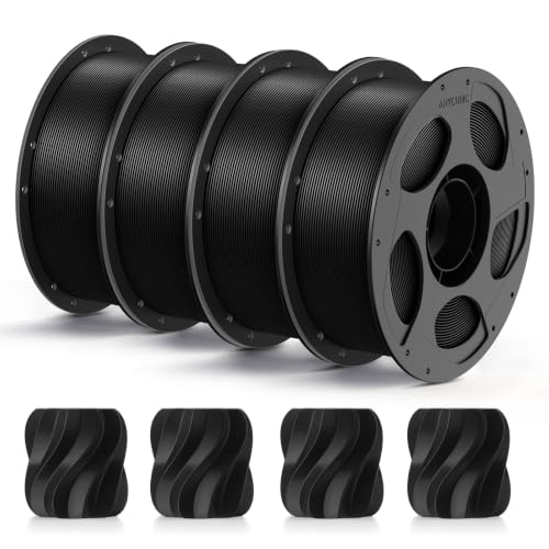ANYCUBIC PLA+ Filament 1.75mm, PLA Plus, Hohe Zähigkeit, 4KG Schwarz