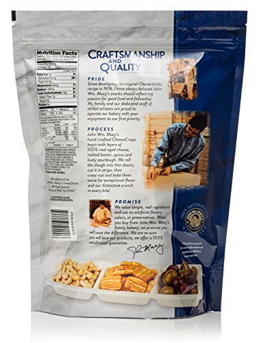 John Wm. Macy's Asiago & Cheddar CheeseCrisps, 22 Ounce Bag, Pack of 2