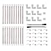 iCreating LED Strip Connectors 2 pin, 8mm LED Light Connectors Kit includes L shape LED Connectors for Strip Lights, LED Light Strip Connectors for Adapter, LED Lights Connector with Wire
