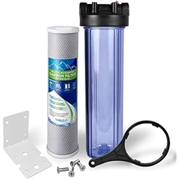 Whole House Water Filtration System, Transparent Big Blue Housing, 1