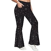 RITERA Plus Size Pants for Women Long Flared Pants Oversized Boot Cut Leggings Tummy Control Bell-Bottoms Basic Tight