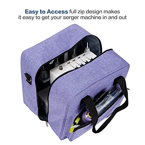 HOMEST Serger Carrying Case, Universal Overlock Sewing Machine Tote Bag