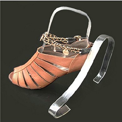 GreatcircusÂ® Pack of 10 Acrylic Sandal Shoe Store Display Stand Forms Inserts 3 Colors (Clear)