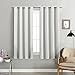 Vangao Greyish White Curtain 63 Inches Length for Living Room Bedroom Room Darkening Window Treatment Panel Triple Weave Moderate Blackout Drape Grommet Top 1 Panel