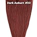 One piece Clip in Hair Extension Human Hair 20'' Dark Auburn #33 On Sale 5 Clips 50g Long Straight Soft Remy Hair Weft Extension Fast Shipping