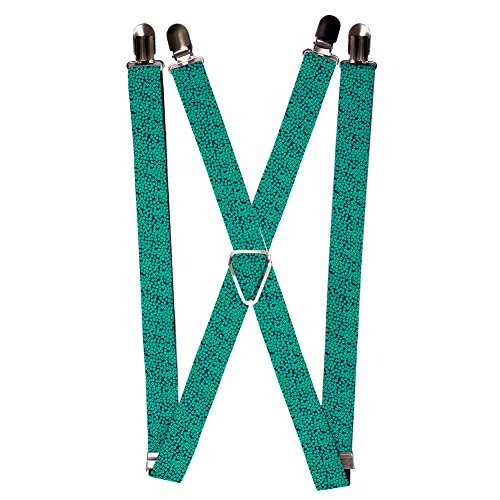 Neon Blue Mini Flowers All Over Collage Suspenders