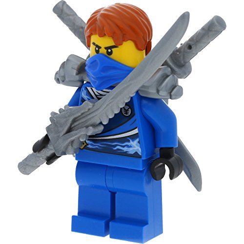 LEGO Ninjago Minifigur: Jay (Techno Robe) mit Schulterrüstung und Schwertern (EIN Neustart / Rebooted) – Bild 4