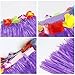 Fortuning's JDS Girl's elastic Hawaiian hula dancer grass skirt with flower costume set -purple Birthday Tropical Party Decorations